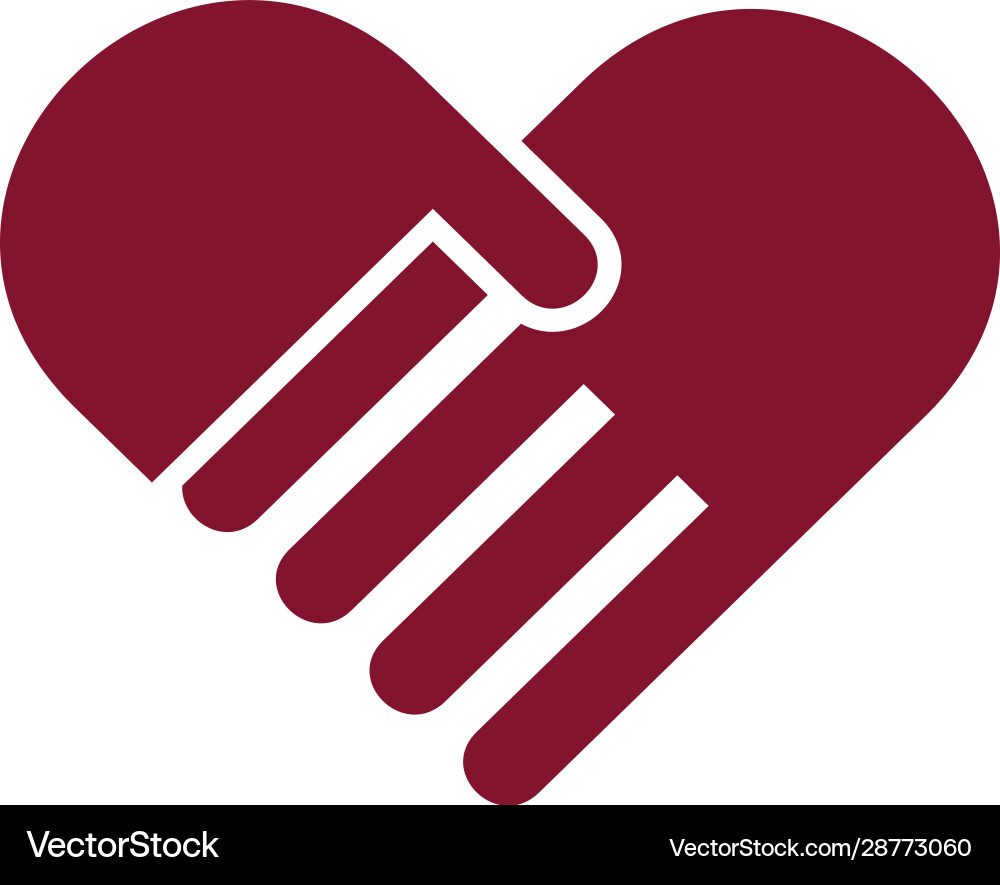 Hands making or formatting a heart symbol icon Hands making or formatting a heart symbol icon vector image