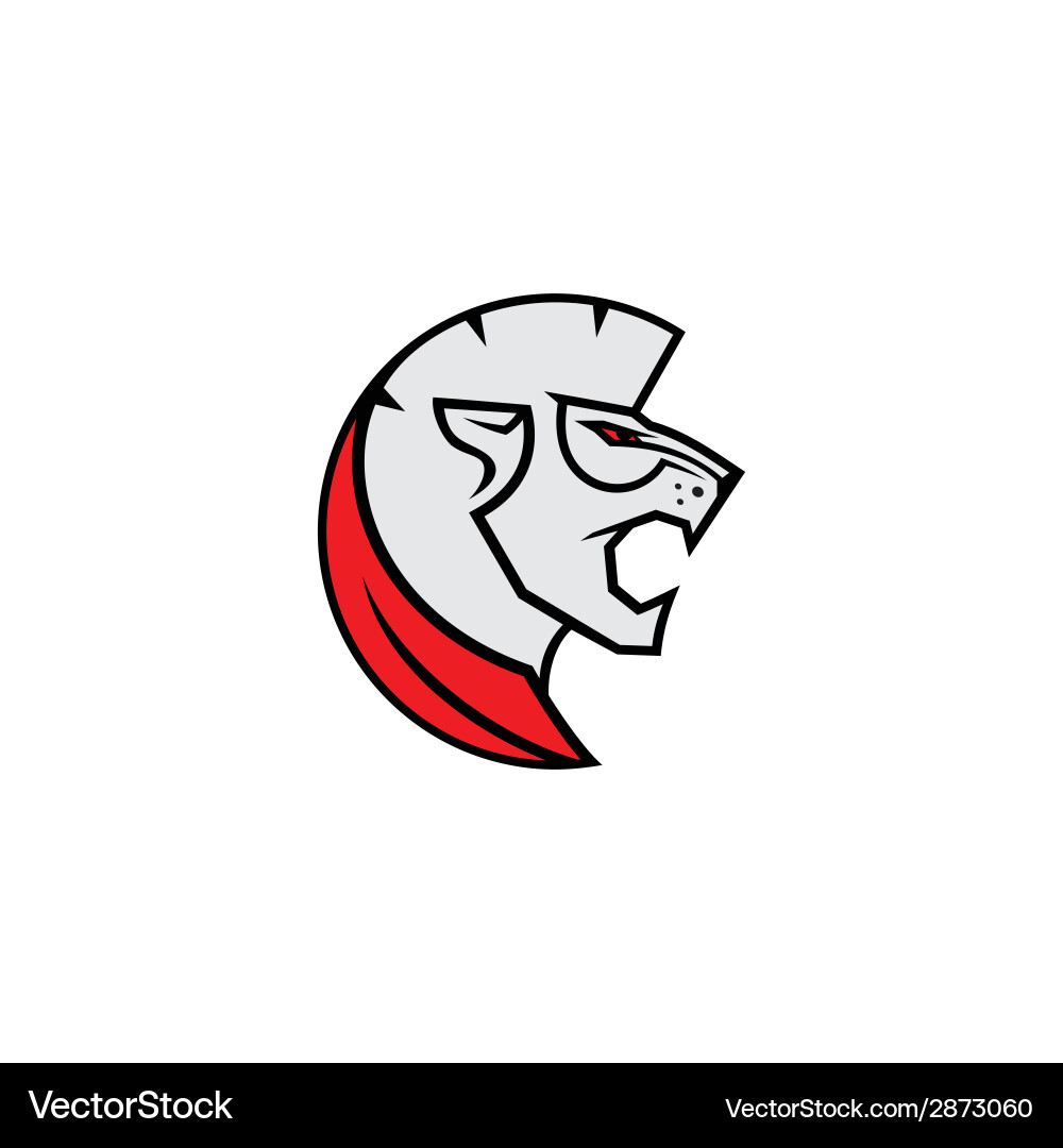 Lion Mascot Emblem Vector Image