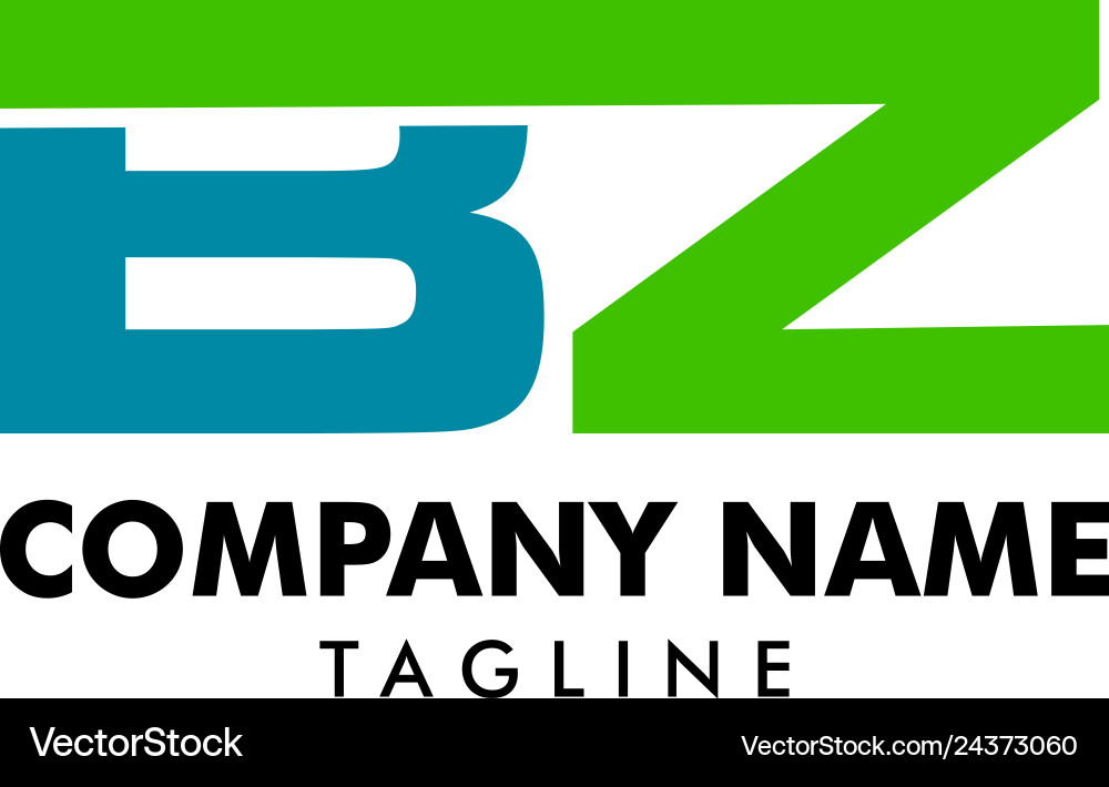 Original Buchstaben bz Logo Vorlage Design Original Buchstaben bz Logo Vorlage Design vektorbild