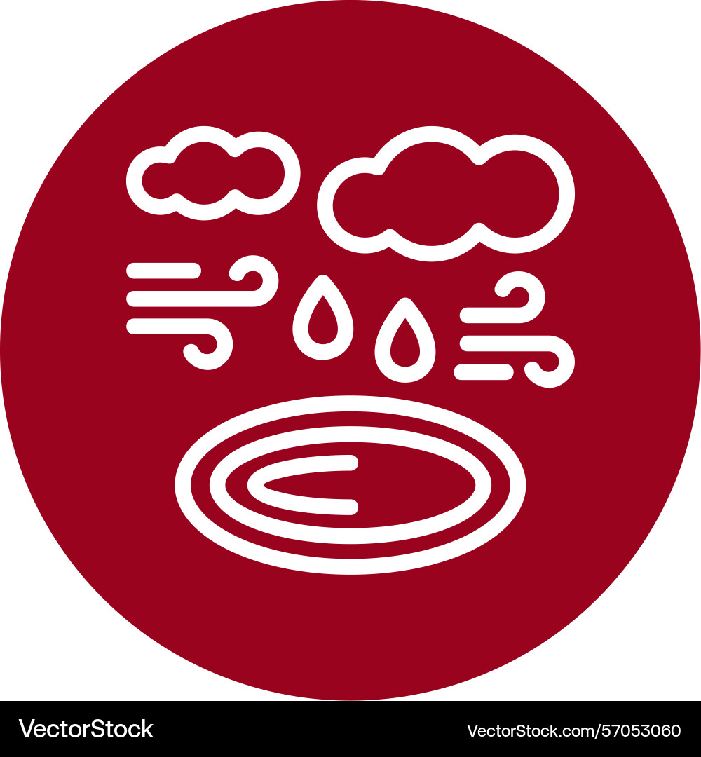 Puddle line circle style icon design Vector Image