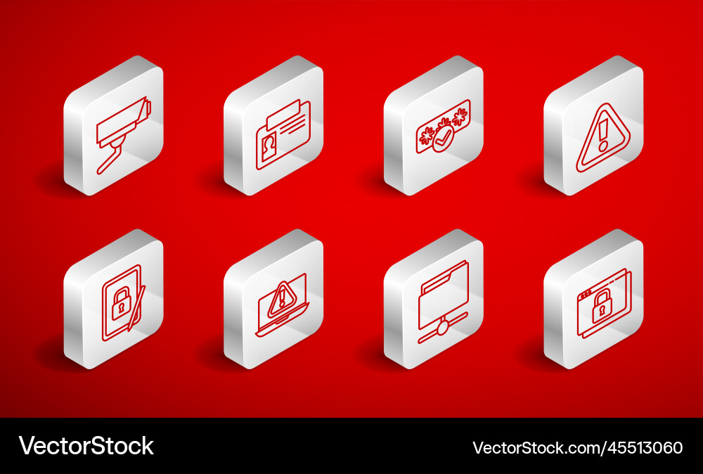 Set line secure your site with https vector image