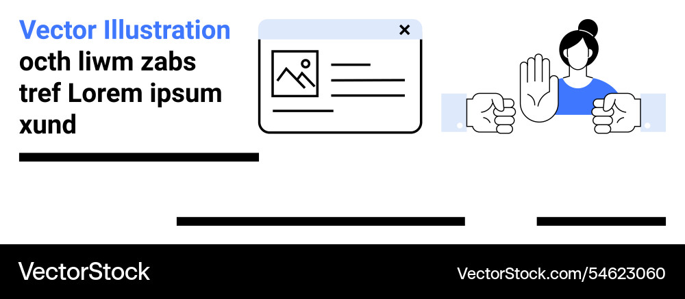 Simple webpage layout with image preview Vector Image