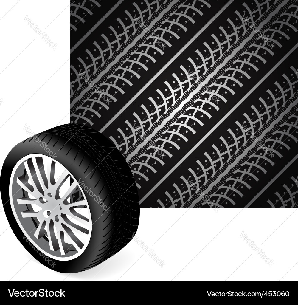 Tire Tracks Pattern vector image
