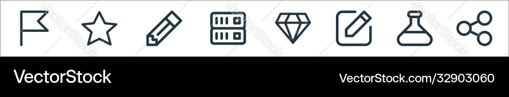 User interface line icons linear set quality User interface line icons linear set quality vector image