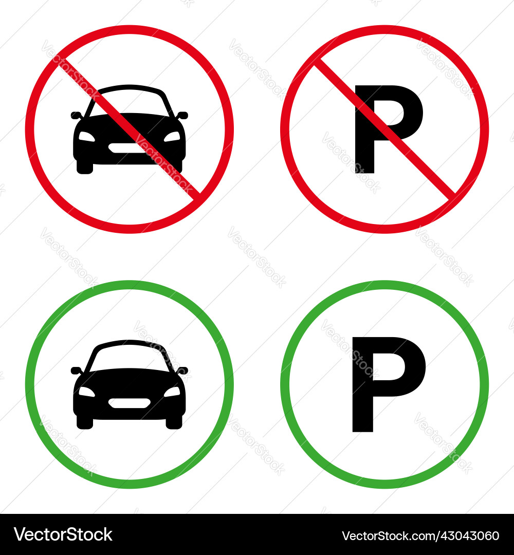 Verboten Parkplatz Silhouette Piktogramm Park Verboten Parkplatz Silhouette Piktogramm Park vektorbild