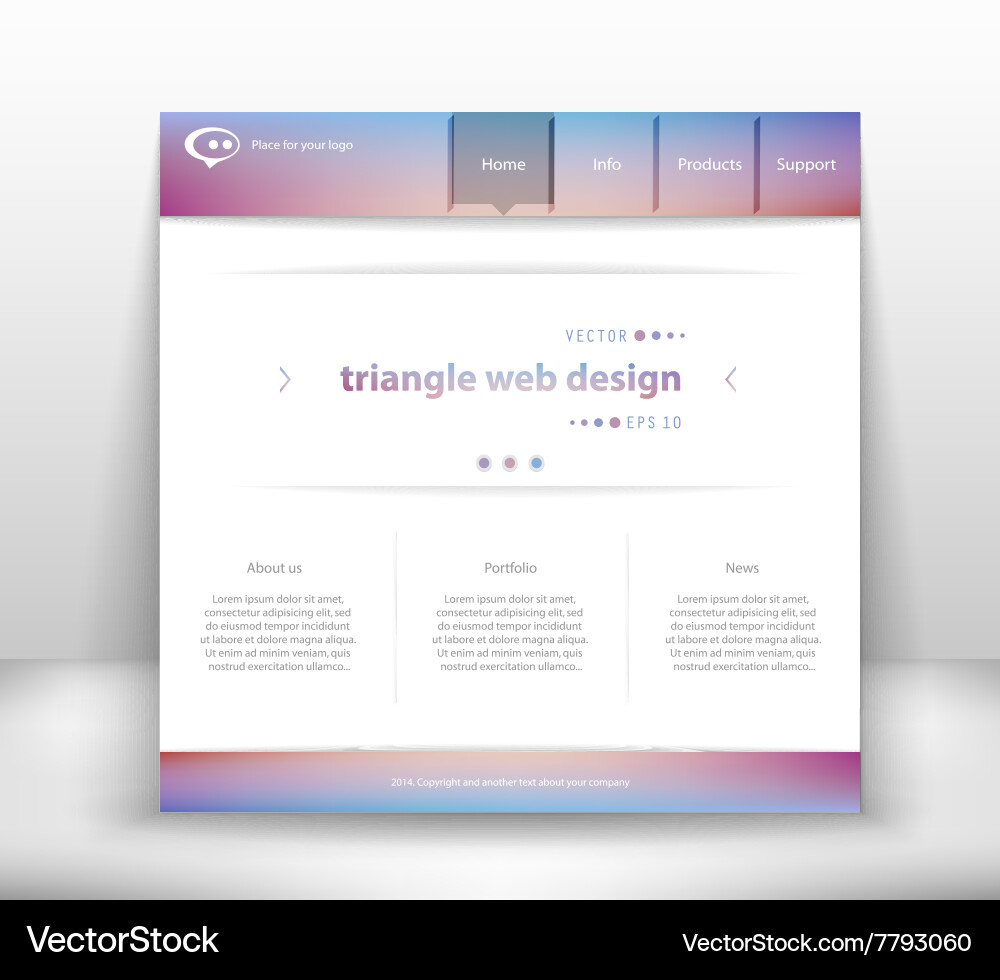 Web interface vector image