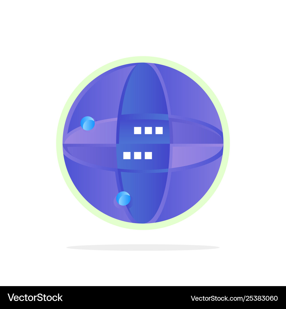 World internet computing globe abstract circle Vector Image