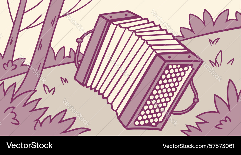 Abstract accordion-like object with geometric vector image