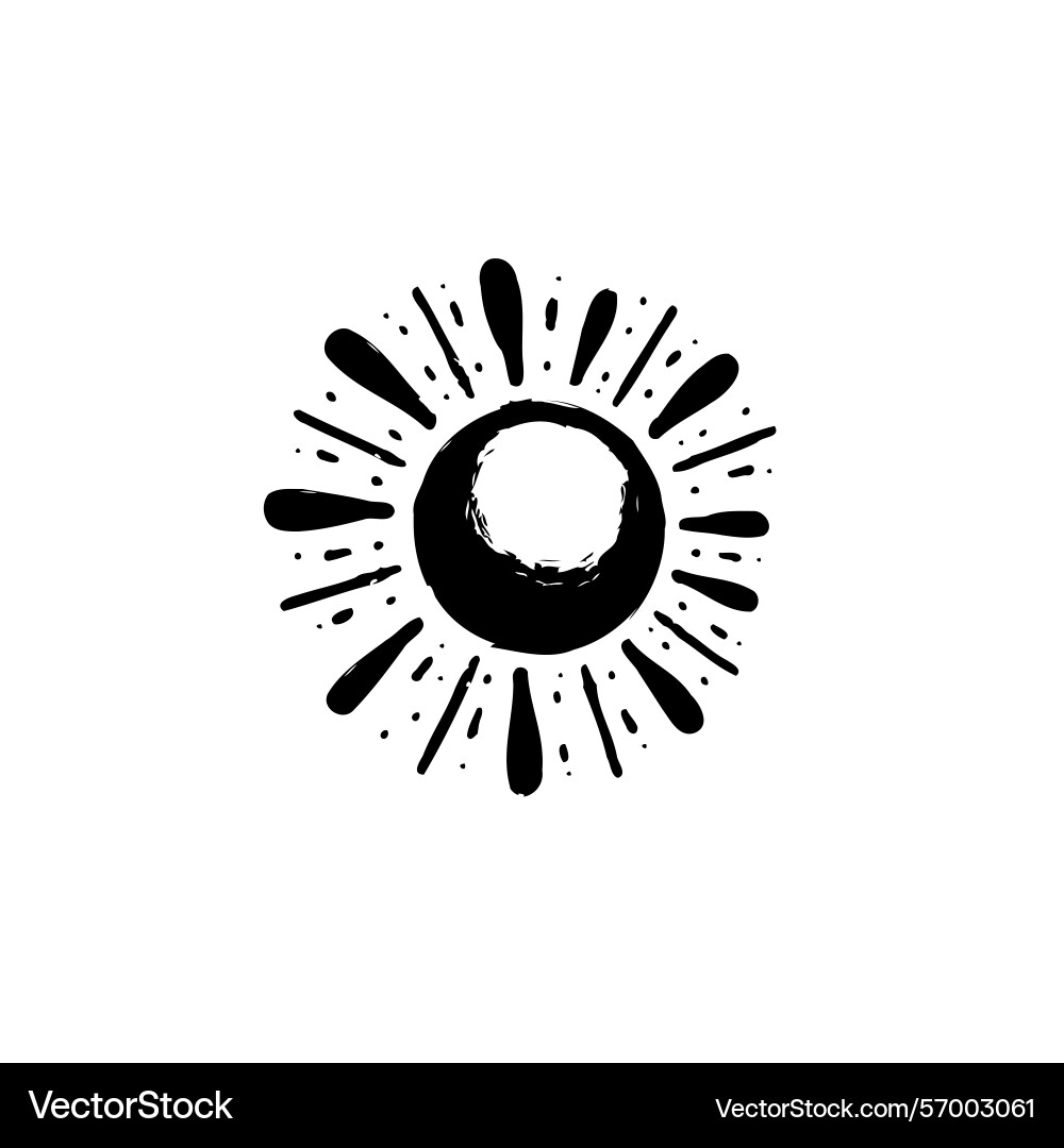 Abstract sunburst design with circular shape vector image