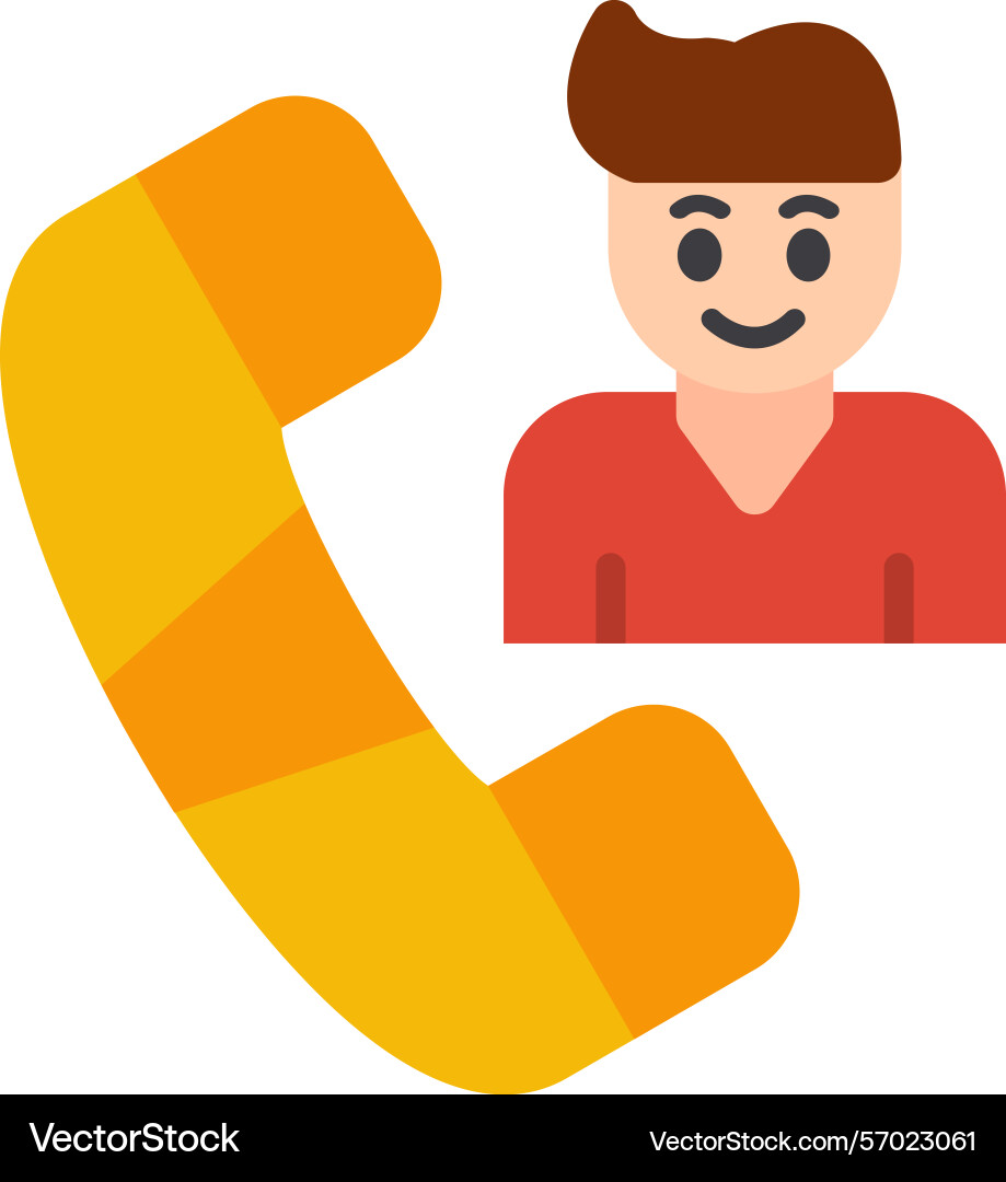 Call queue flat style icon design vector image
