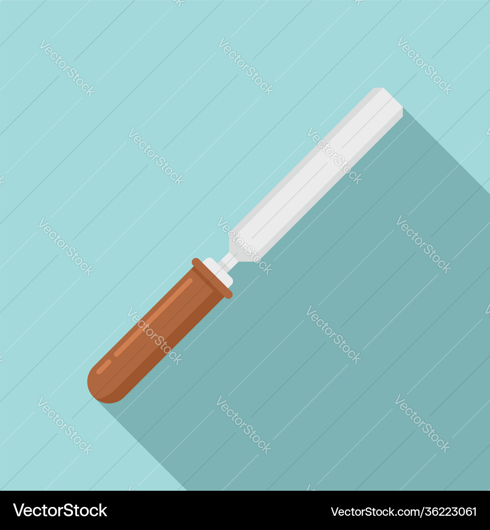 Chisel tool icon flat style Chisel tool icon flat style vector image
