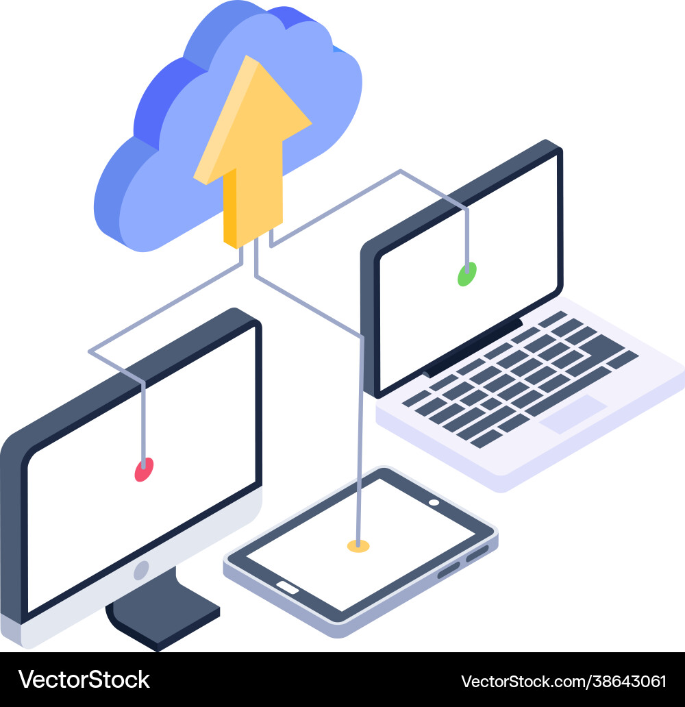 Cloud upload vector image