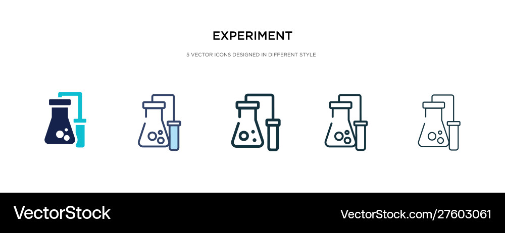 Experiment icon in different style two colored Experiment icon in different style two colored vector image