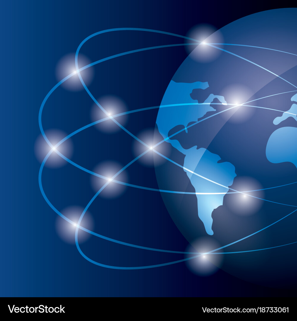 Global network design concept vector image