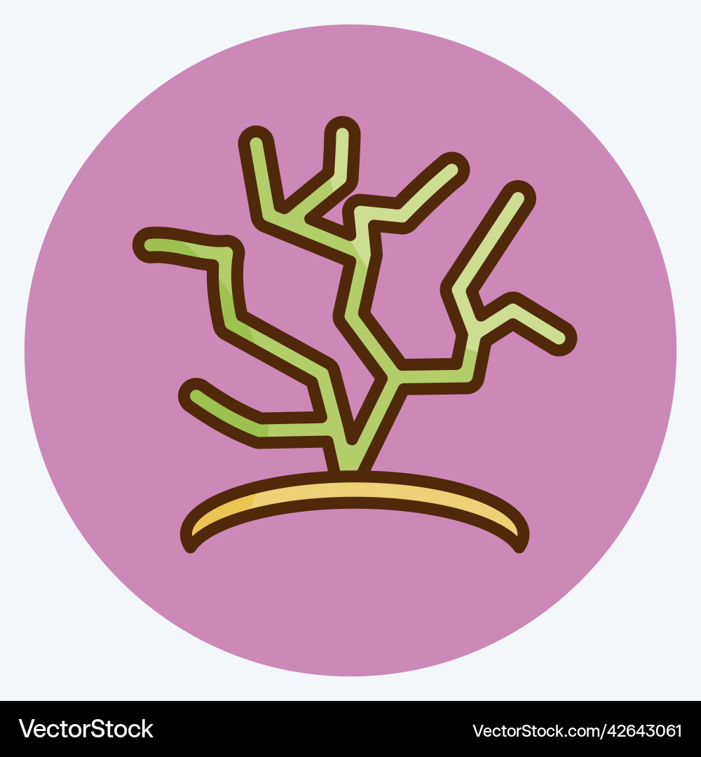Icon coral reefs suitable for education symbol Icon coral reefs suitable for education symbol vector image