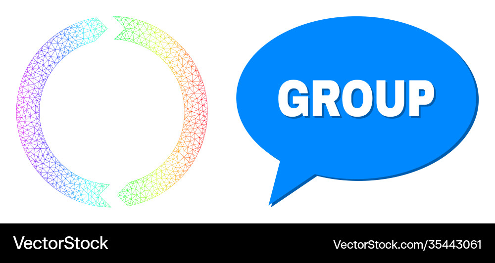 Rainbow network gradient rotation icon and group Rainbow network gradient rotation icon and group vector image