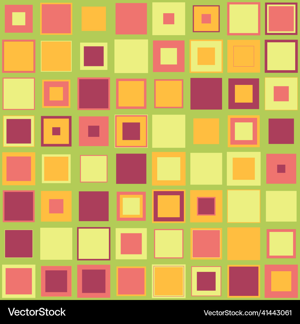 Seamless square pattern with simple shapes vector image
