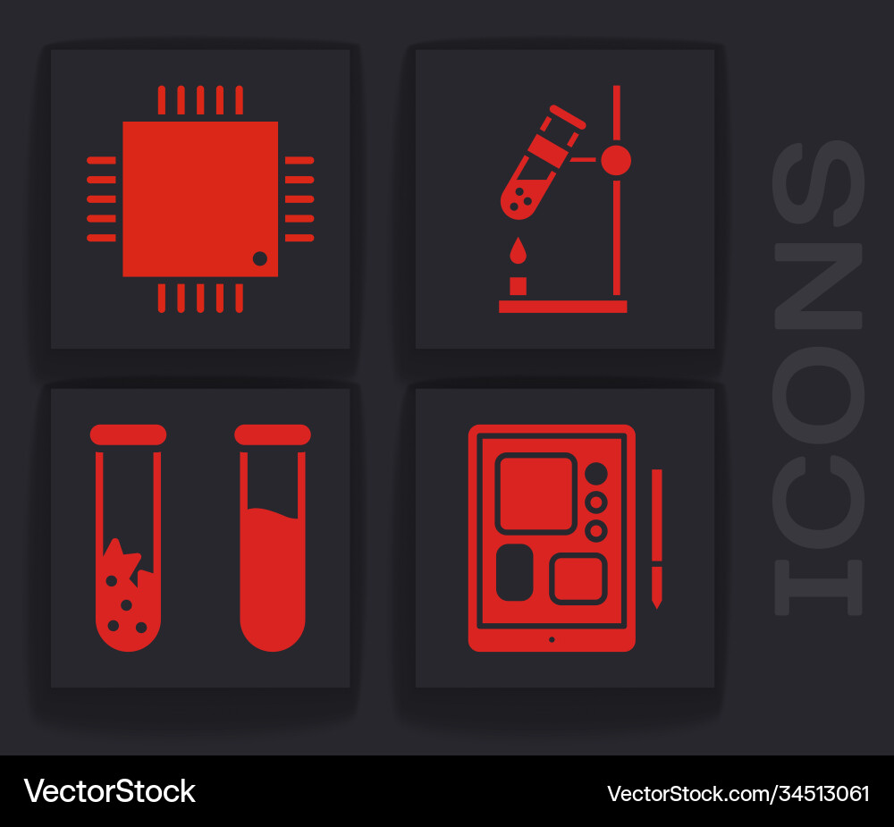 Set graphic tablet processor with microcircuits Set graphic tablet processor with microcircuits Vector Image