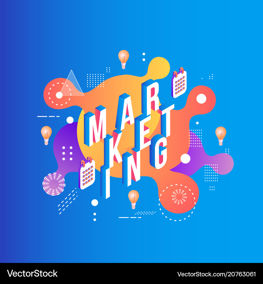 Vibrant Marketing Poster Vector Image