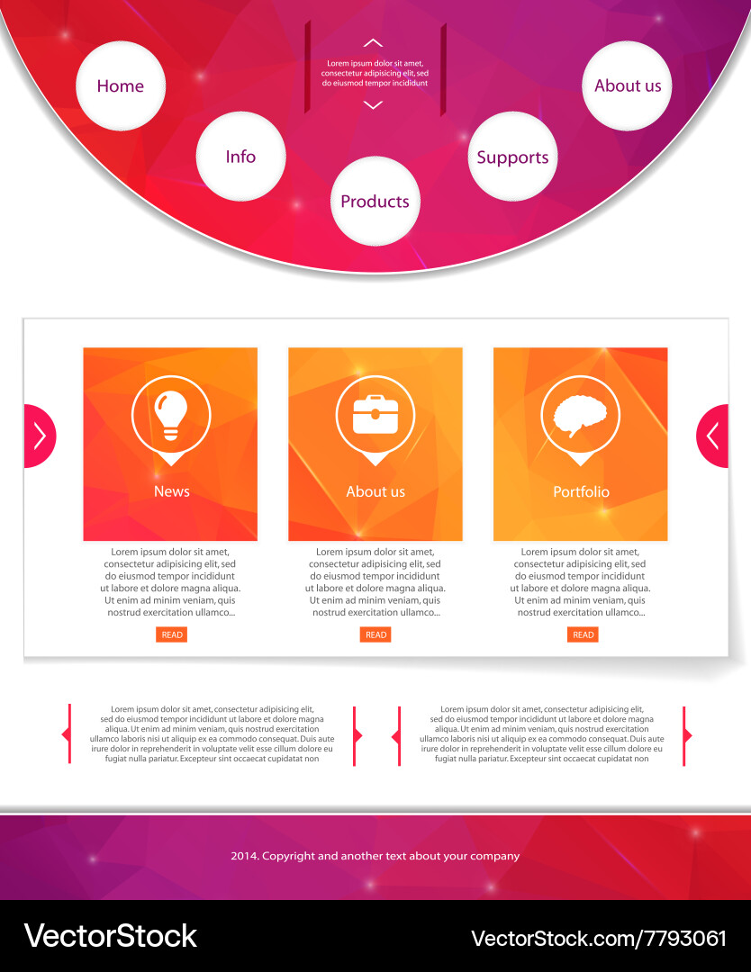 Web interface Vector Image