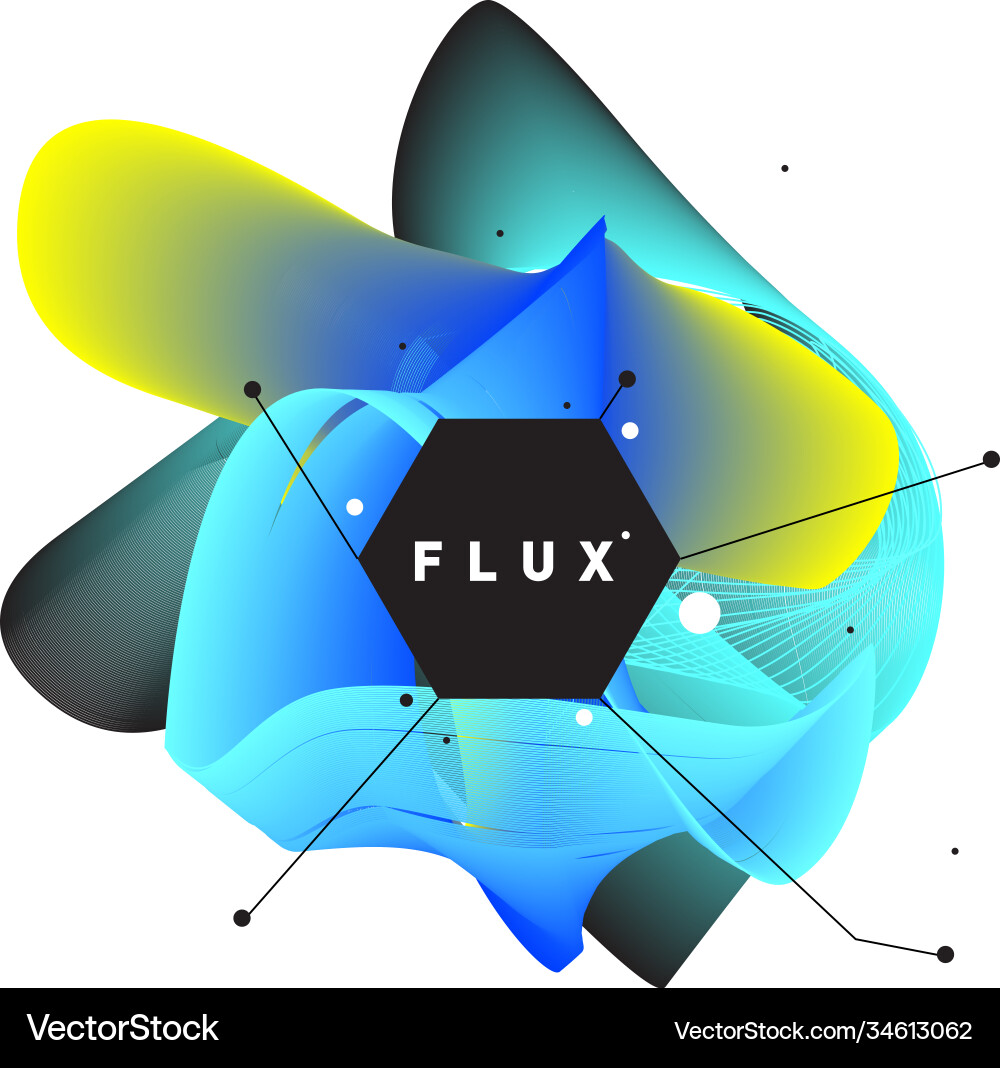3d colorful wave background dynamic flux effect 3d colorful wave background dynamic flux effect Vector Image