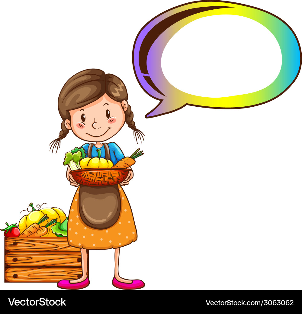 A vendor with an empty callout vector image