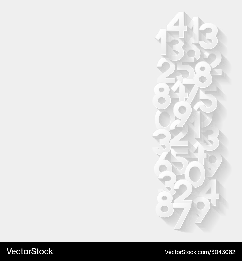 Abstract background with numbers vector image