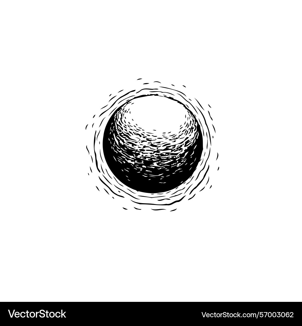 Abstract sphere with rough texture and varying vector image