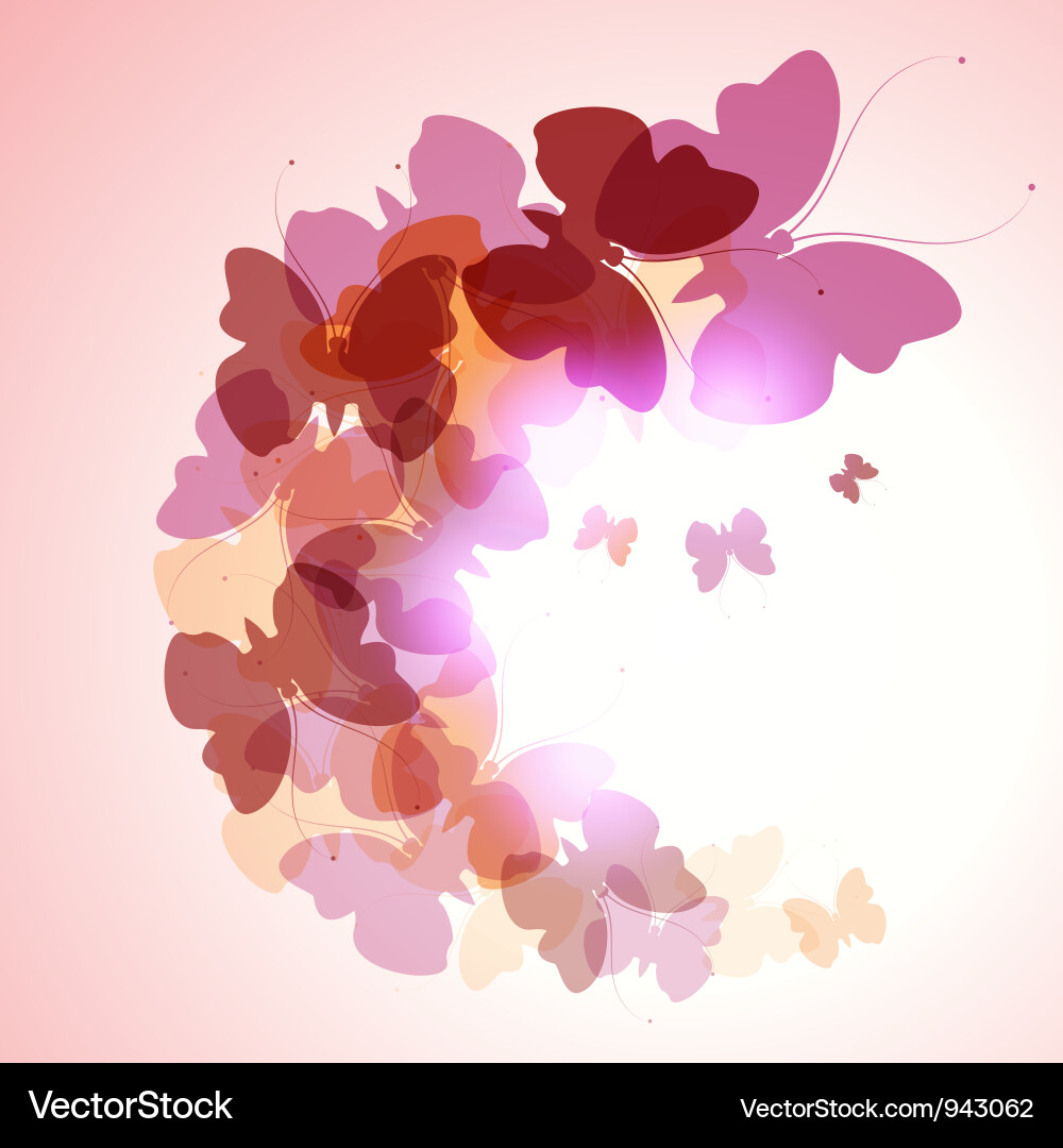 Background with butterfly Royalty Free Vector Image
