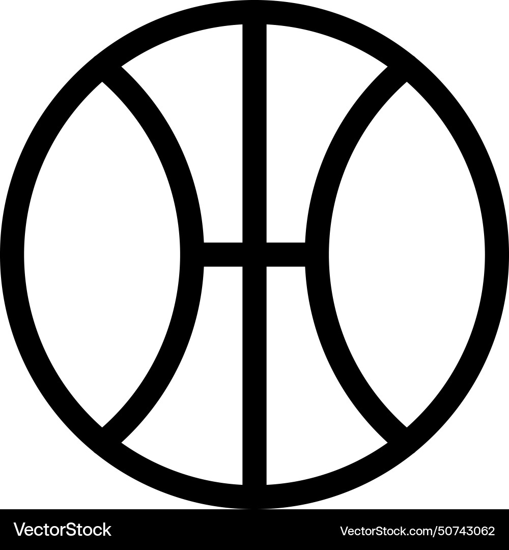 Basketball Line Art Icon vector image