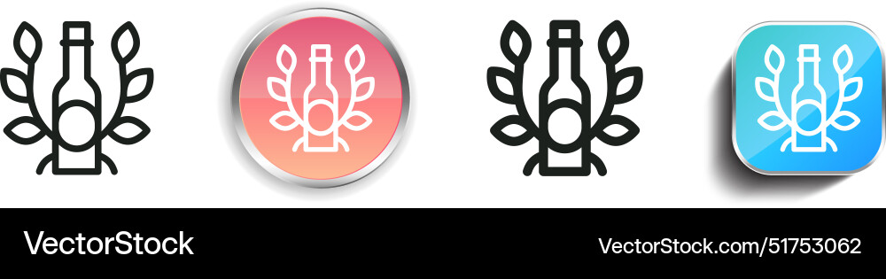 Beer icon thin linear regular and button style Beer icon thin linear regular and button style Vector Image