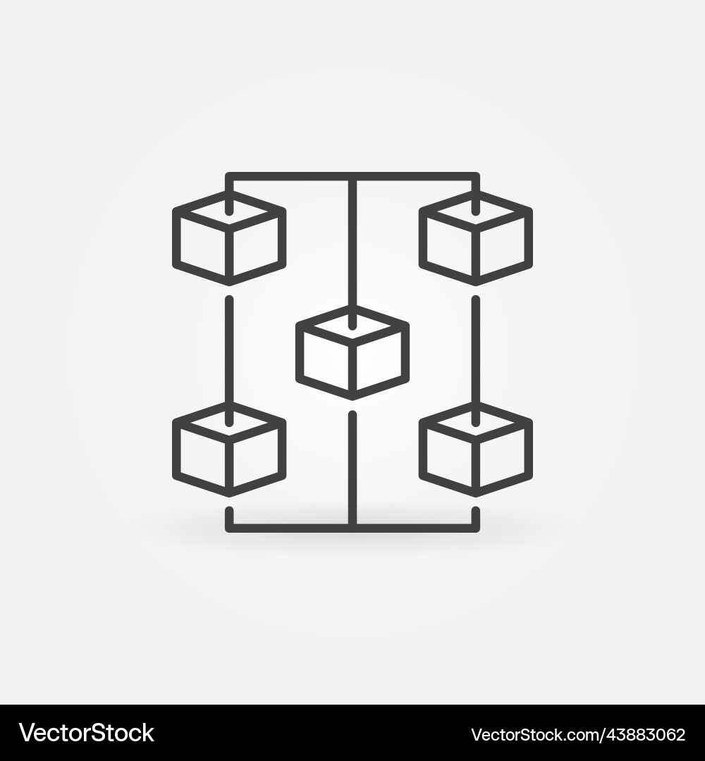 Blockchain line concept icon block chain Blockchain line concept icon block chain vector image