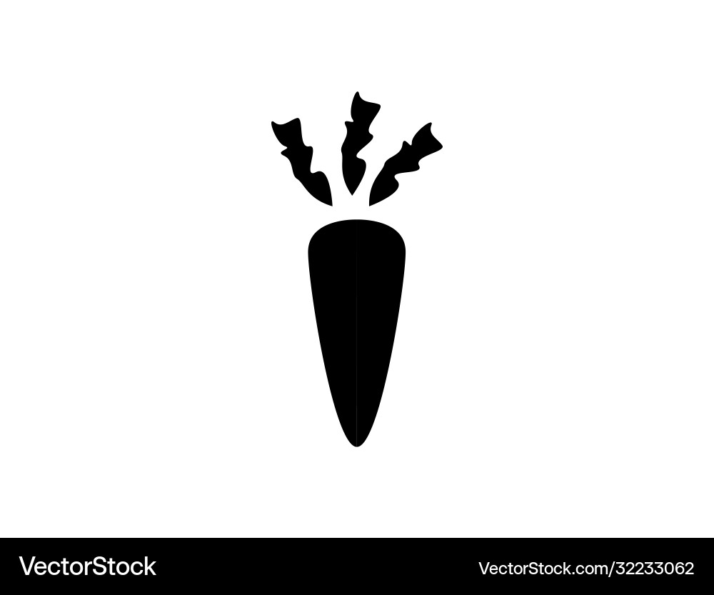 Carrot icon black color - transparent background Carrot icon black color - transparent background vector image