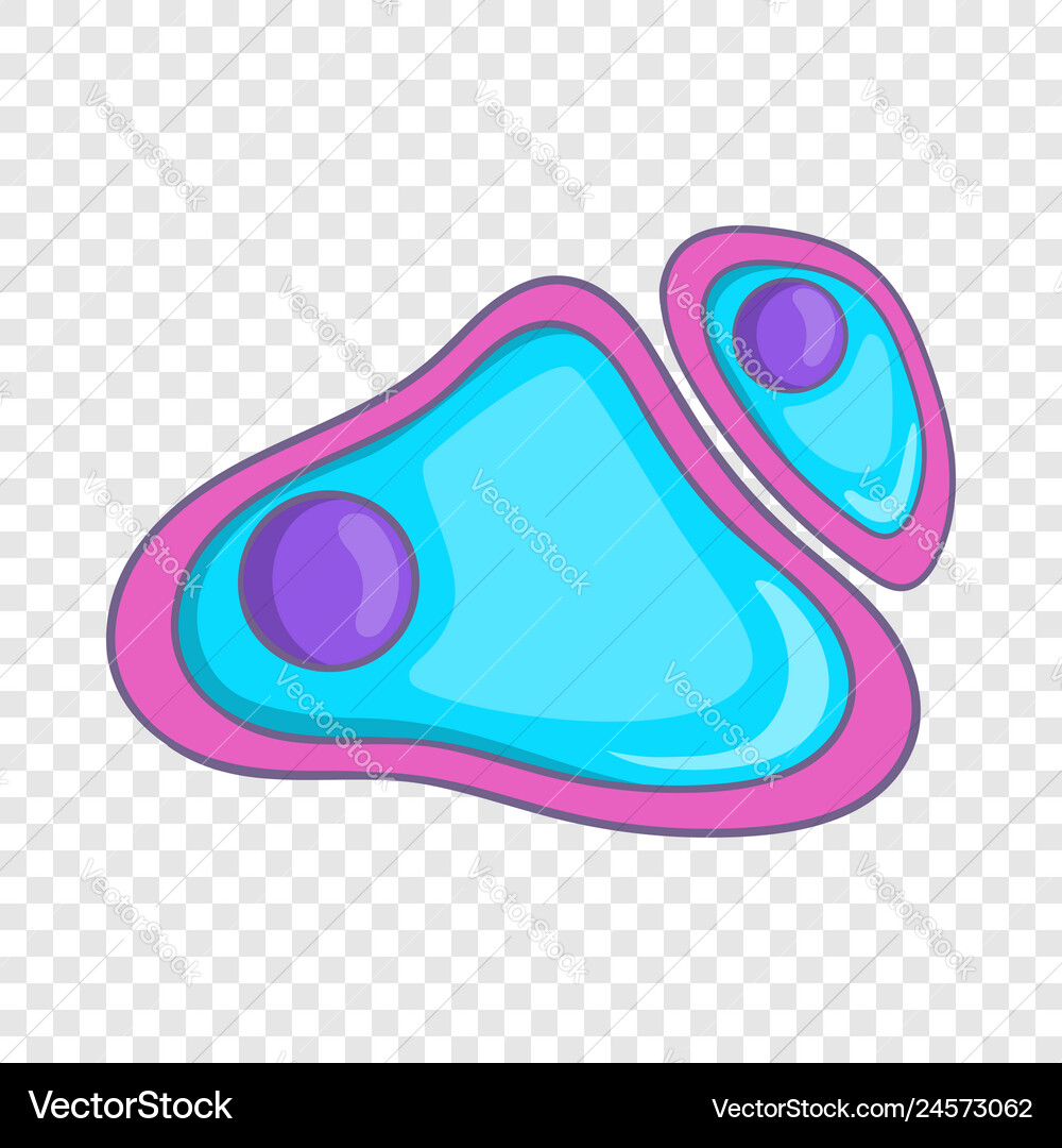 Cell nucleus icon cartoon style Cell nucleus icon cartoon style vector image