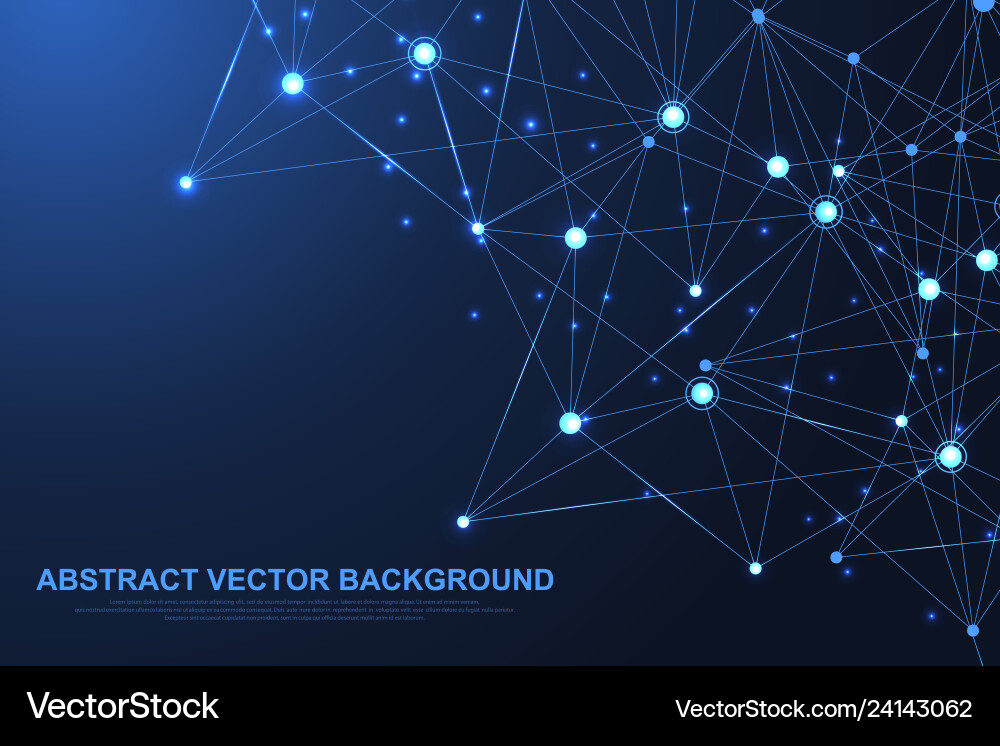 Connected Data Network Background vector image