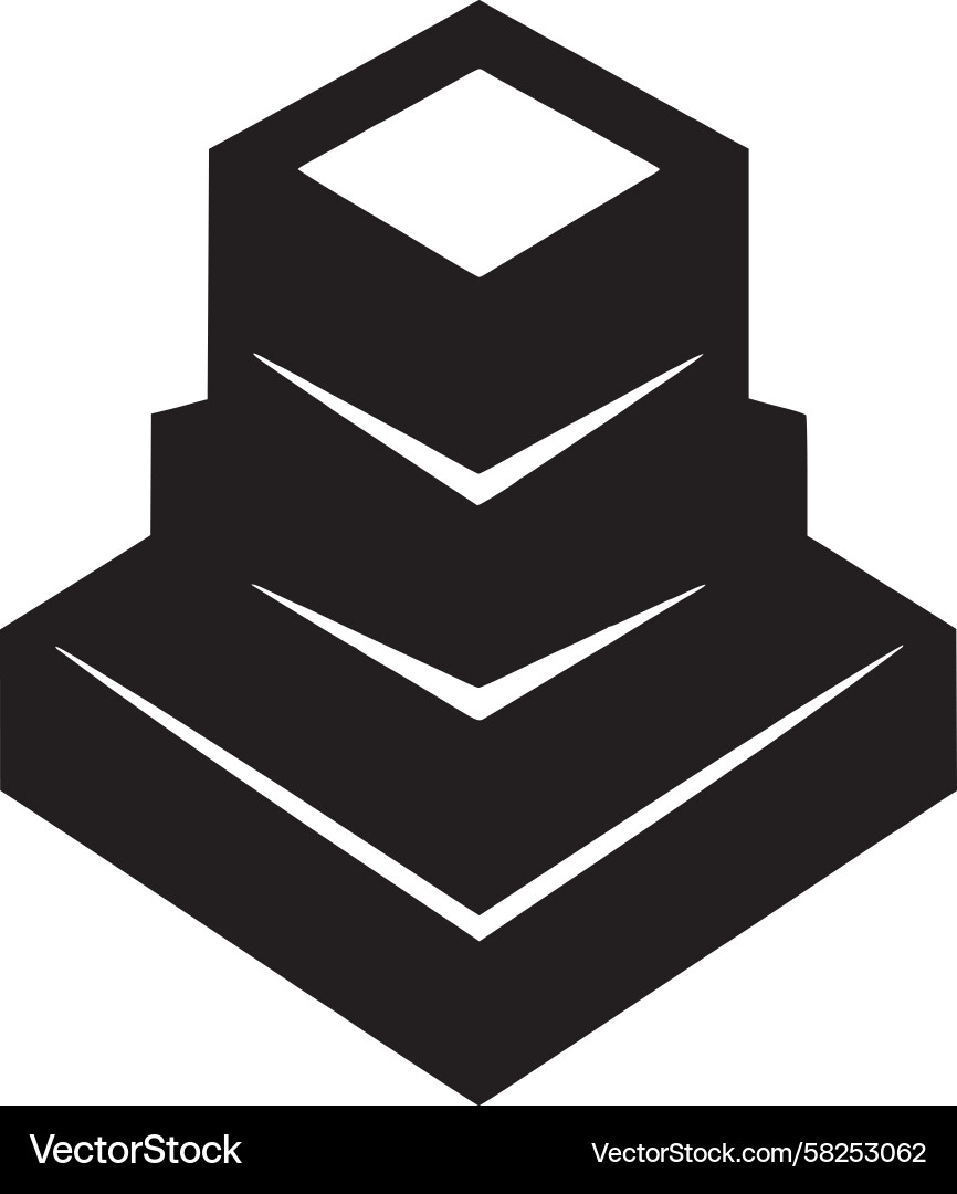 Cube Progression Stack Icon Vector Image
