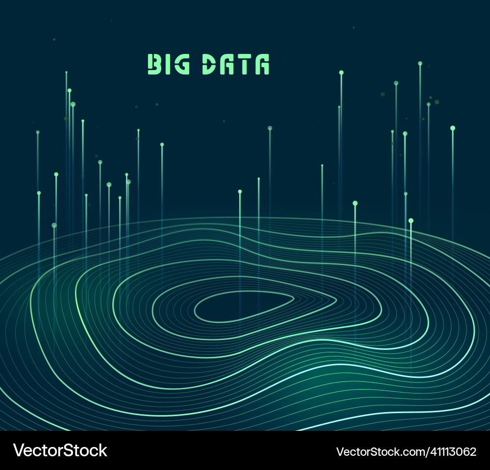 Data Flow & Network Visualization vector image