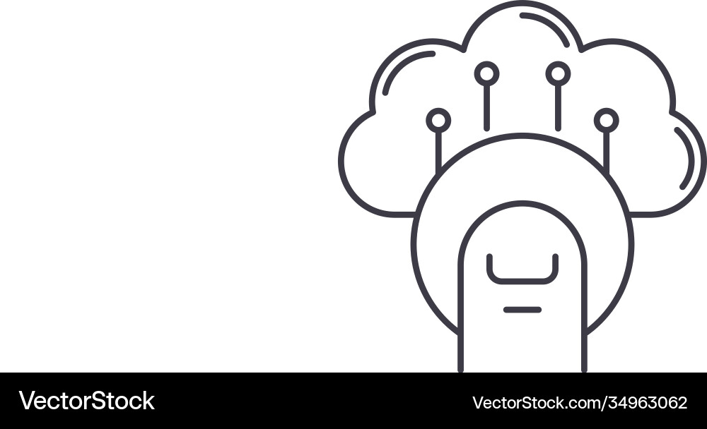 Database management icon linear isolated Database management icon linear isolated vector image