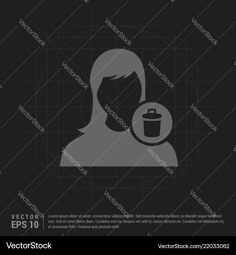 Delete user icon Delete user icon Vector Image