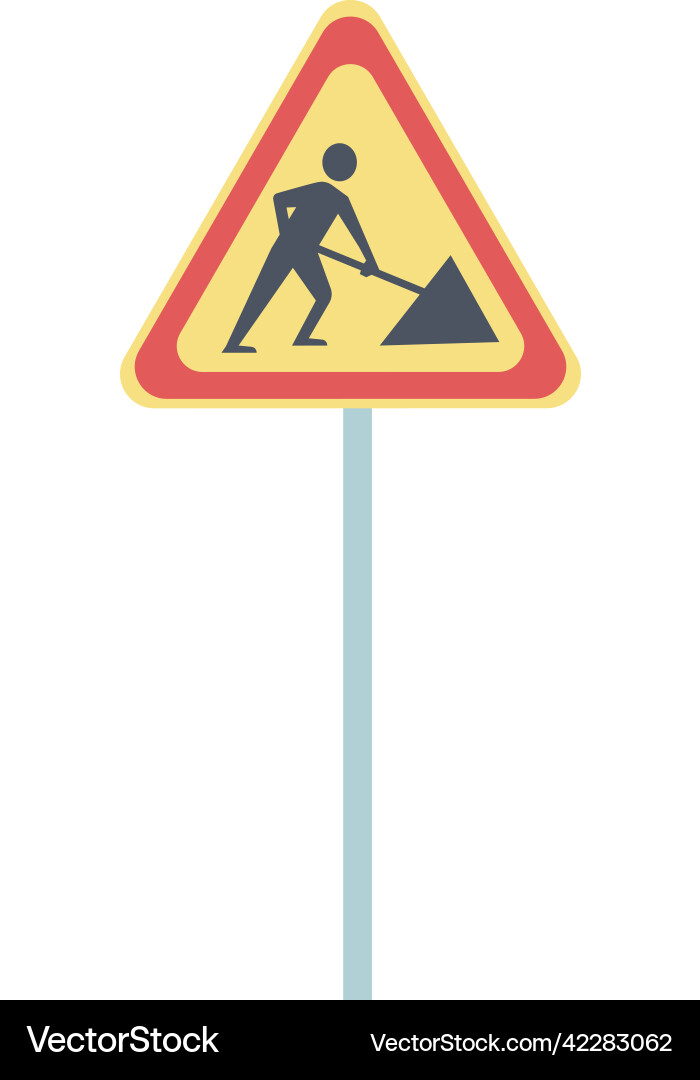 Digging sign semi flat color object Digging sign semi flat color object vector image