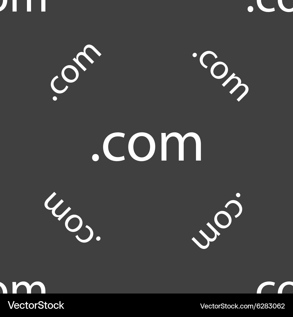 Domain com sign icon top-level internet Vector Image
