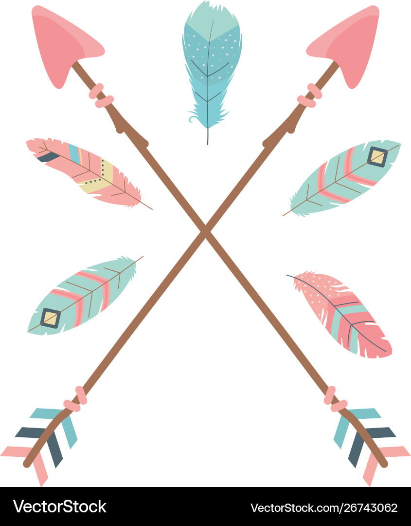 Isolated boho arrow design Vector Image