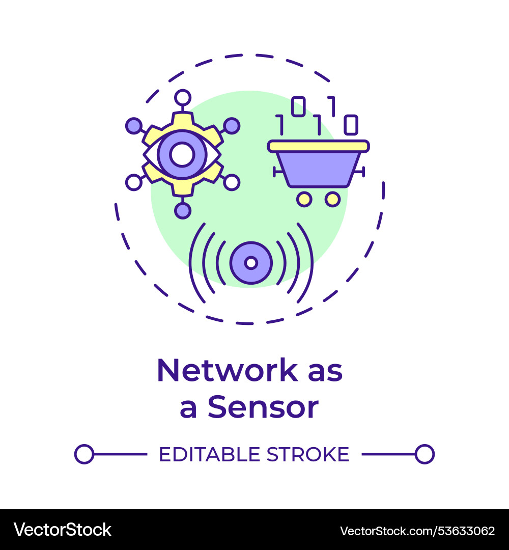 Network as sensor multi color concept icon Network as sensor multi color concept icon vector image