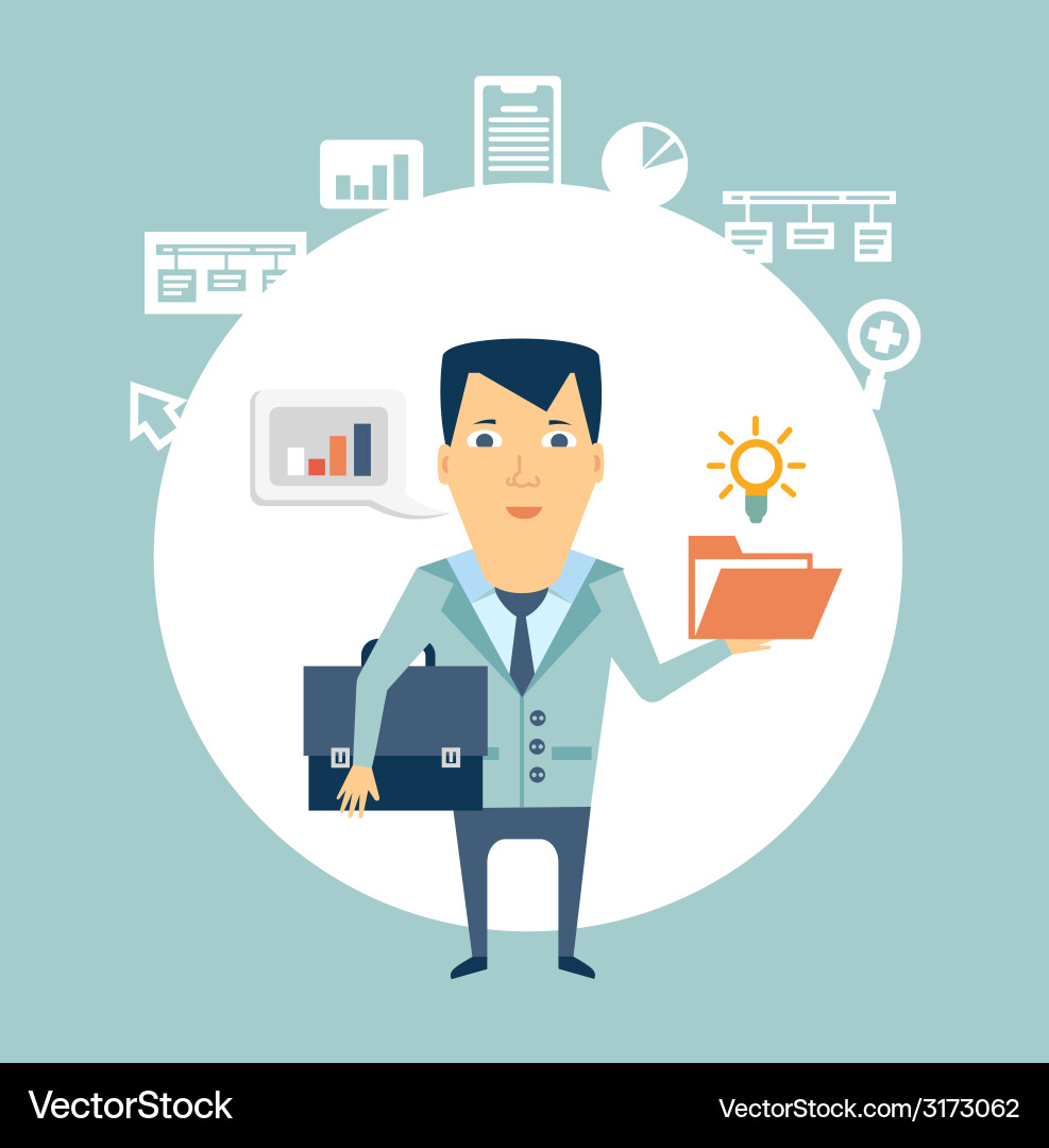 Programmer has an idea Vector Image