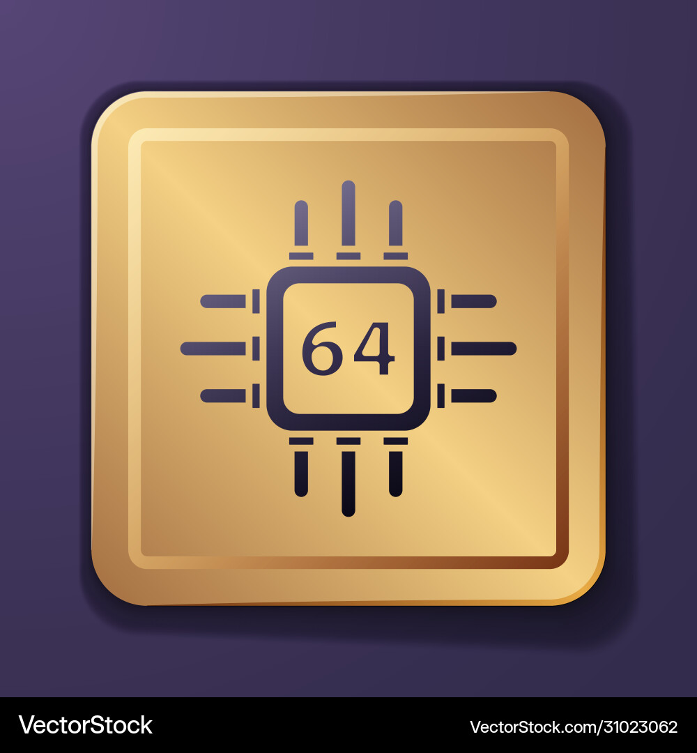 Purple computer processor with microcircuits cpu Purple computer processor with microcircuits cpu vector image