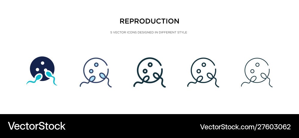 Reproduction icon in different style two colored Reproduction icon in different style two colored vector image