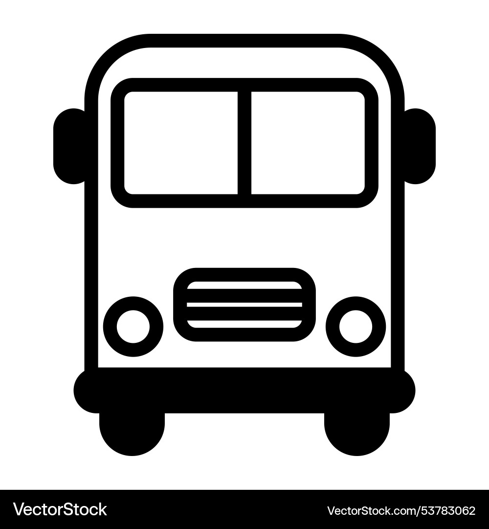 Simple icon of a bus in black and white design Simple icon of a bus in black and white design vector image