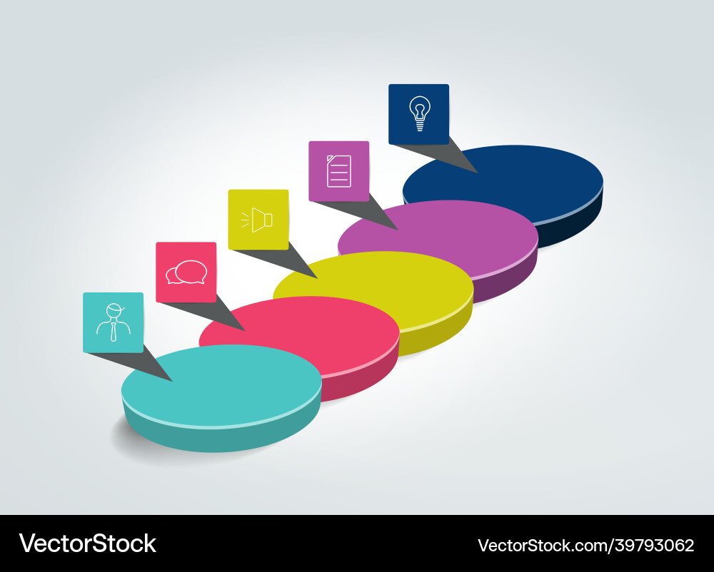 Step by template numbered chart infographic Step by template numbered chart infographic vector image