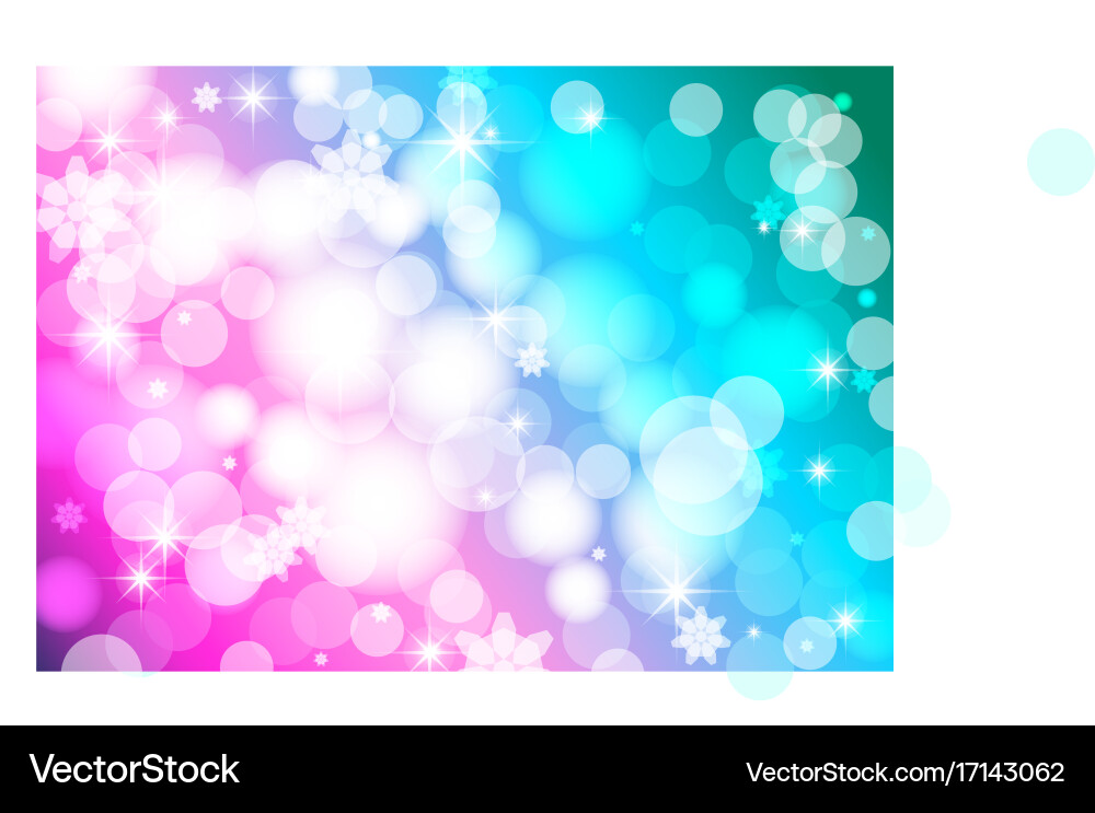 Vivid bokeh in soft color background Vector Image