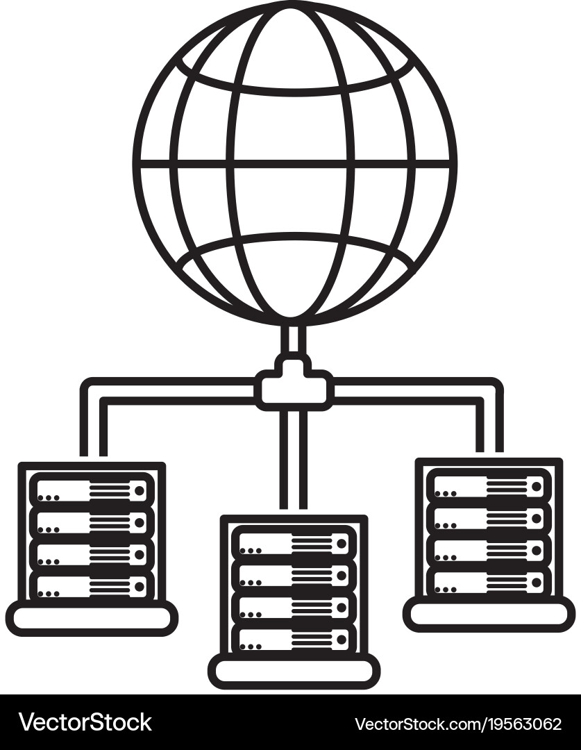 Web hosting design vector image